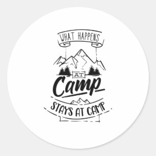 Camping Funny Camper Saying Campground Classic Round Sticker