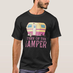 Camping Funny Queen Vintage Rv Van Of The Camper R T-Shirt