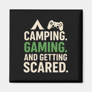 Camping Gaming And Getting Scared Horror Gamer Des Magnet