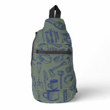 Camping Gear Print Cut Sew Bag