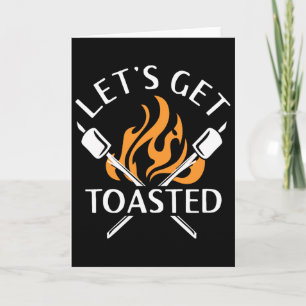 Camping Get Toasted Funny Summer Hiking Mountainee Card