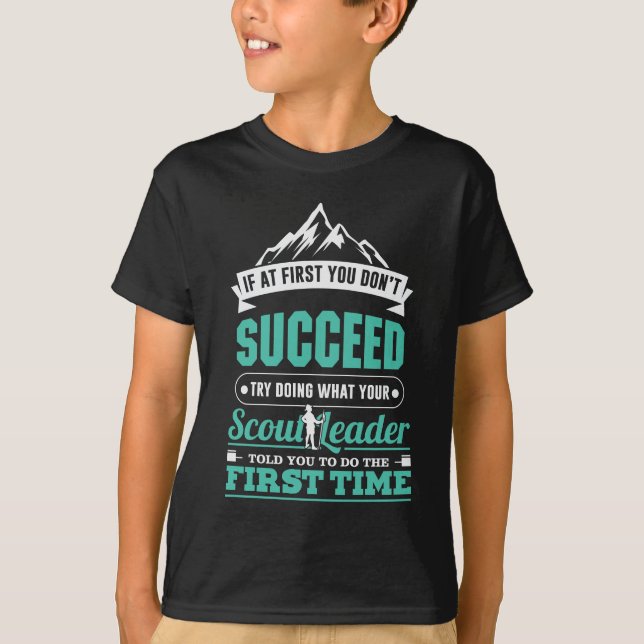 Camping Gift Camper Hiking Scout Leader T-Shirt (Front)