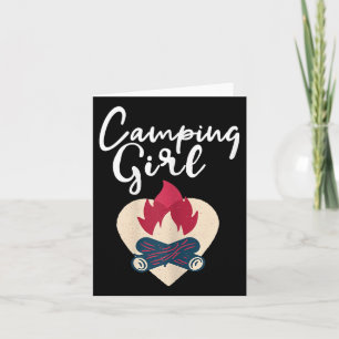 Camping Girl Shirt Camper Girl Gift Love Camping Card