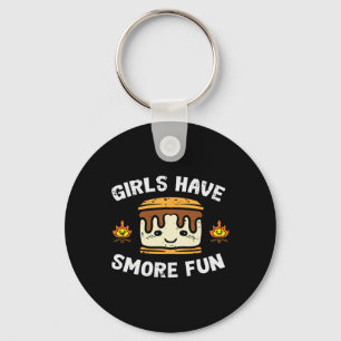 Camping Girls Have Smore Fun Camper Girls Kids Tod Key Ring