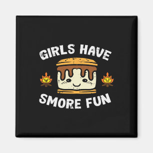 Camping Girls Have Smore Fun Camper Girls Kids Tod Magnet