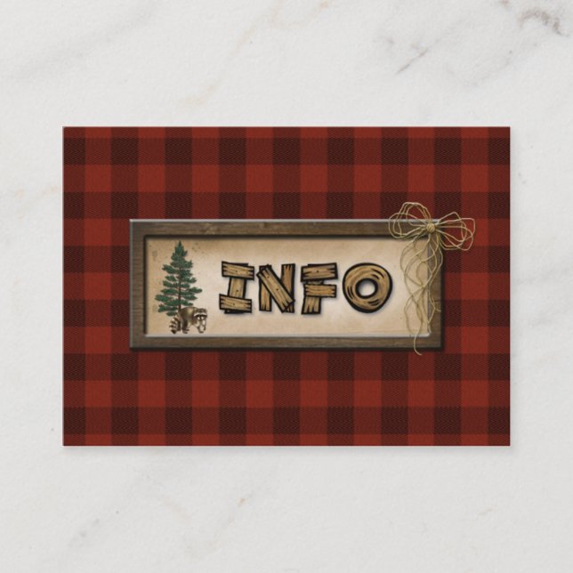 Camping, Glamping, Nature Wedding Enclosure Card (Front)