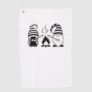 Camping Gnomes Golf Towel