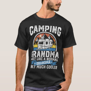 Camping Grandma Funny Camper Rv Retro Outdoors Wom T-Shirt