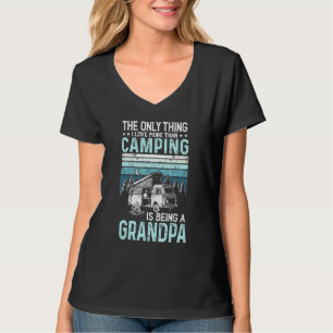 Camping Grandpa Retro Vintage Outdoor Grandparent T-Shirt