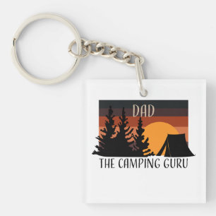 Camping Guru Dad Nature Lover Key Ring