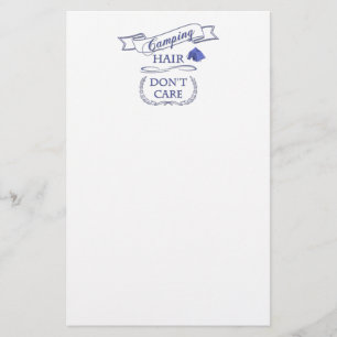 Camping Hair Don't Care Stationery