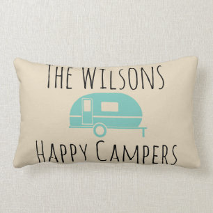 Camping "Happy Camper" accent pillow