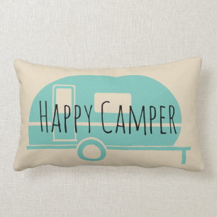 Camping "Happy Camper" accent pillow