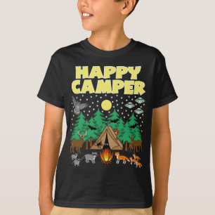 CAMPING-HAPPY CAMPER- Funny Camping With Critters T-Shirt