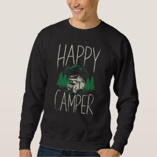 Camping Happy Camper Motorhome Campervan Sweatshirt