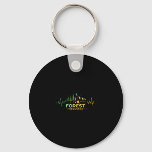 Camping heartbeat nature camper camp outdoor key ring