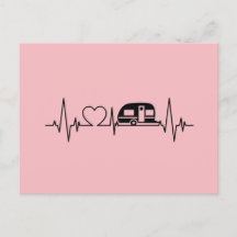 Camping Heartbeat Postcard