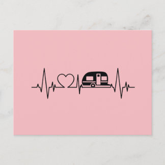 Camping Heartbeat Postcard