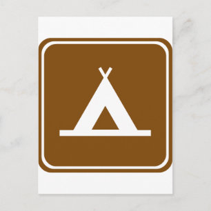 Camping Highway Sign Postcard