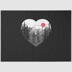 camping hiking climbing mountain nature couple lov tissue paper
