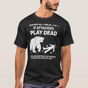 Camping Hiking Outdoor Travel  Vintage Bear Attack T-Shirt