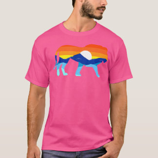 Camping Hiking Retro Mountains Outdoors Camp Lion T-Shirt