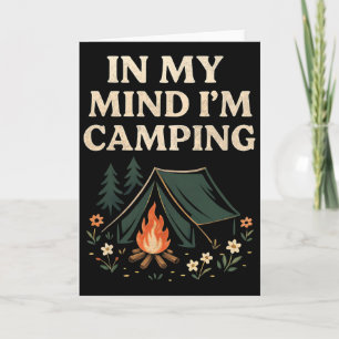 Camping Hiking Walking Vacation Card