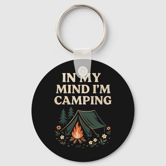 Camping Hiking Walking Vacation  Key Ring (Front)