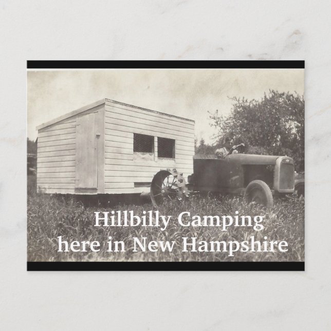 Camping Hillbilly style,  Postcard (Front)