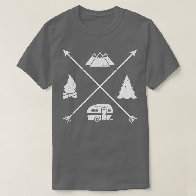 Camping hipster avan trailer T-Shirt (Design Front)