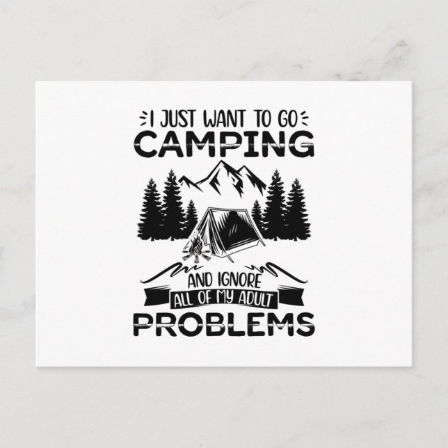 Camping Holidays | Camper Campsite Nature Gifts Postcard (Front)