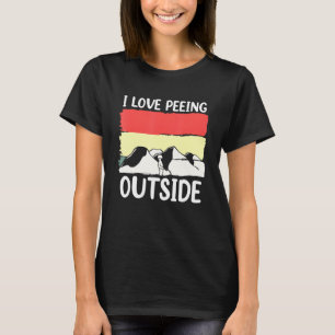Camping I Love Peeing Outside Outdoors T-Shirt