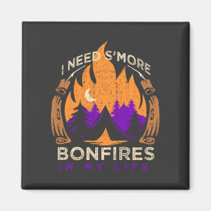 Camping - I Need S'more Bonfires Magnet