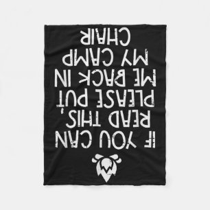 Camping If You Can Read This Funny Camper Men Wome Fleece Blanket