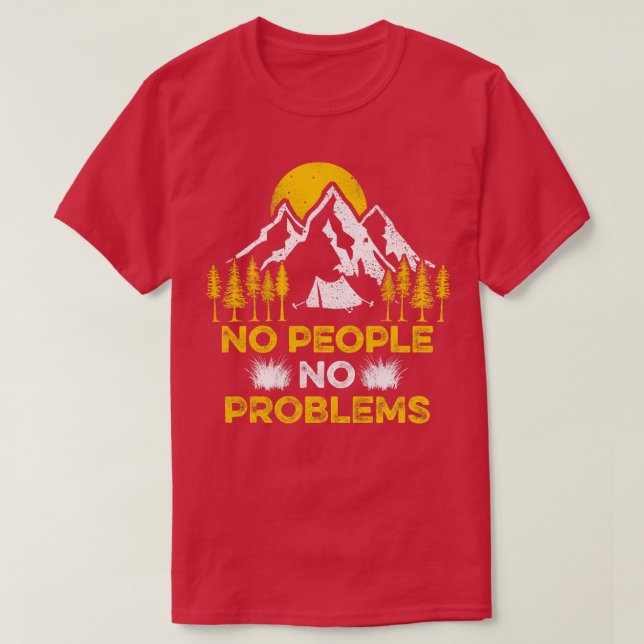 Camping in nature without people T-Shirt (Design Front)