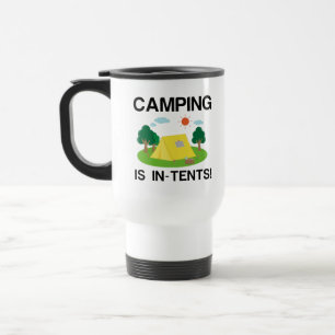CAMPING IN TENTS TRAVEL MUG