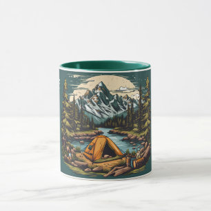 Camping In the Mountains Add Name & Text Gift Mug