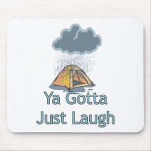 Camping in the Rain Mouse Mat