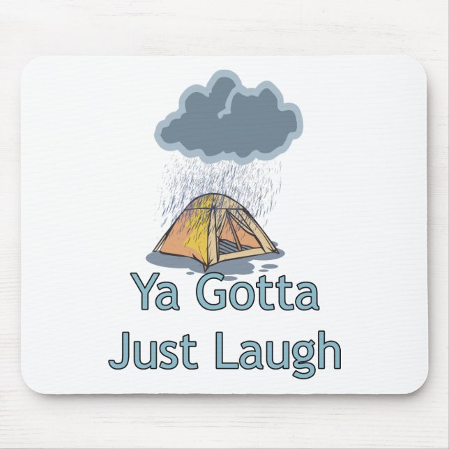 Camping in the Rain Mouse Mat (Front)