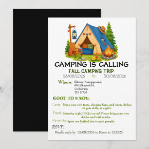 Camping invitation
