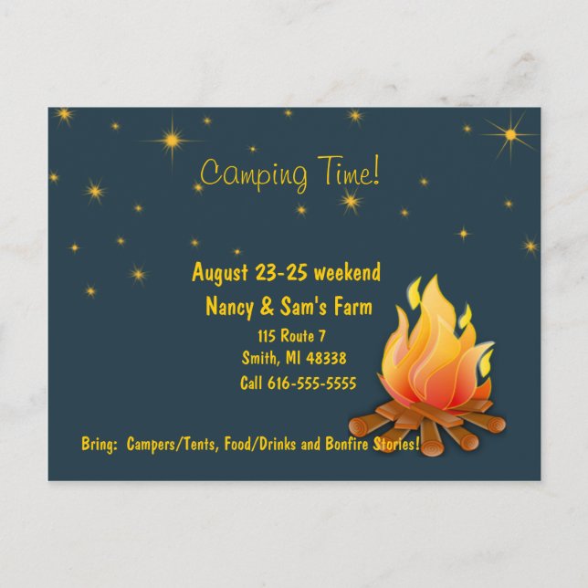 Camping invite (Front)