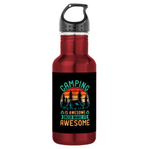 Camping is Awesome Beer Make it Awesome 532 Ml Water Bottle