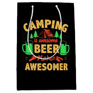 Camping is Awesome Beer Make it Awesomer-67688 Medium Gift Bag