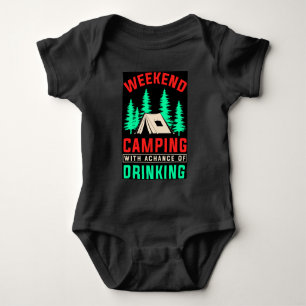 Camping is Awesome Beer Makeit Awesomer Baby Bodysuit