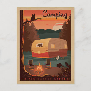 Camping is for Nature Lovers Postcard