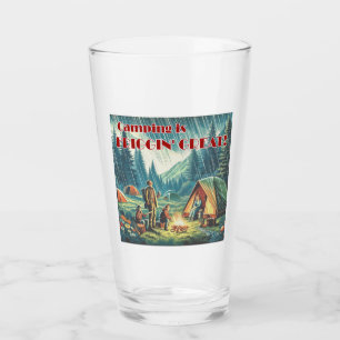 Camping Is Friggin Great Funny Rain Glass