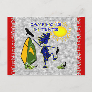 Camping Is (Intense) In Tents Postcard