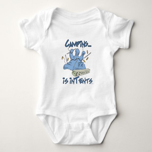 Camping is Intents Baby Bodysuit (Front)