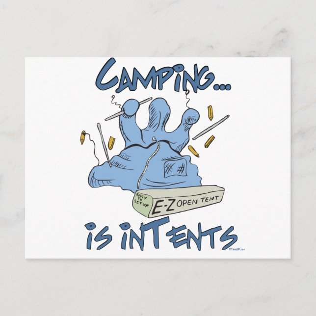 Camping is Intents Postcard (Front)