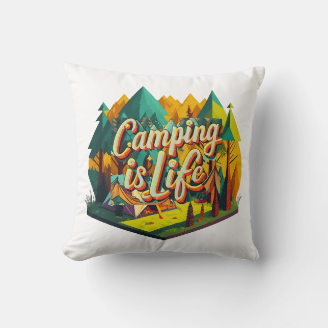 Camping is Life Cushion (Front)
